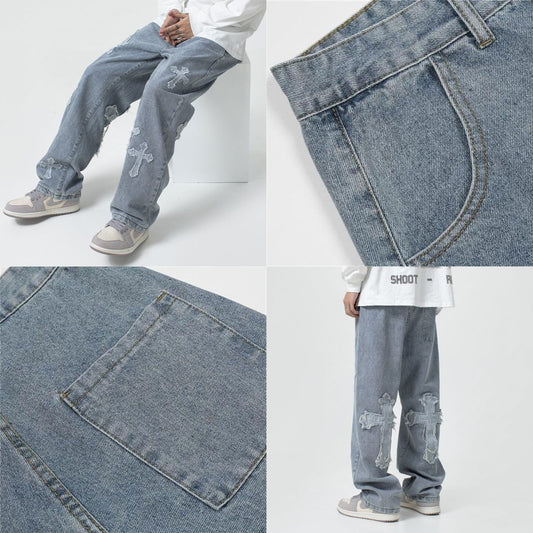 HIPHOPJEW Cross Patch Jeans
