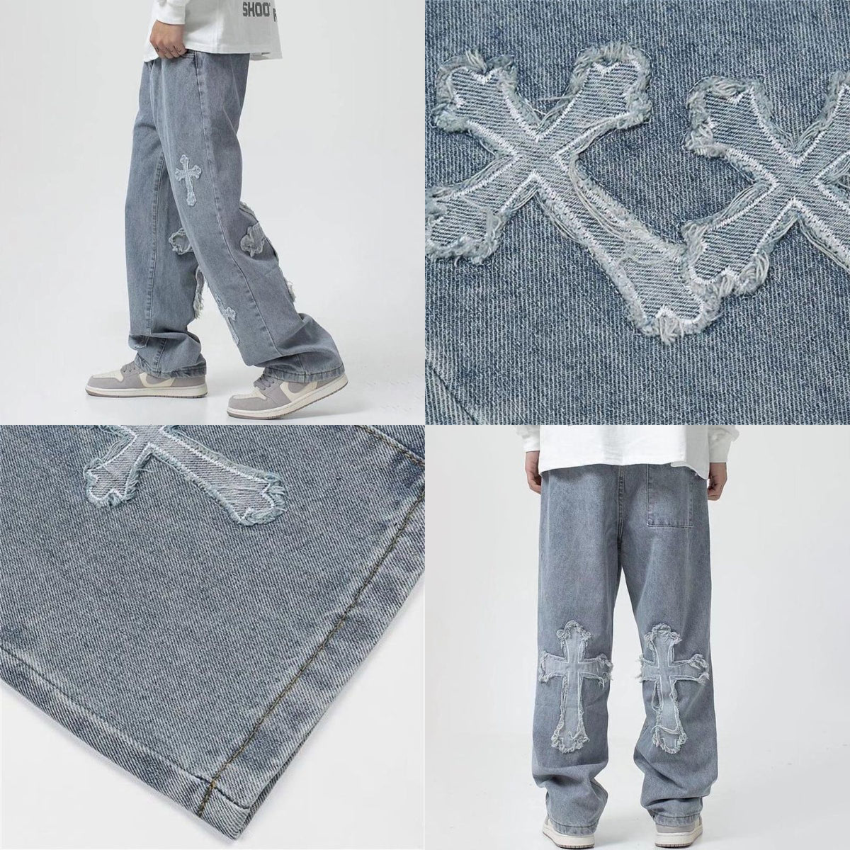 HIPHOPJEW Cross Patch Jeans