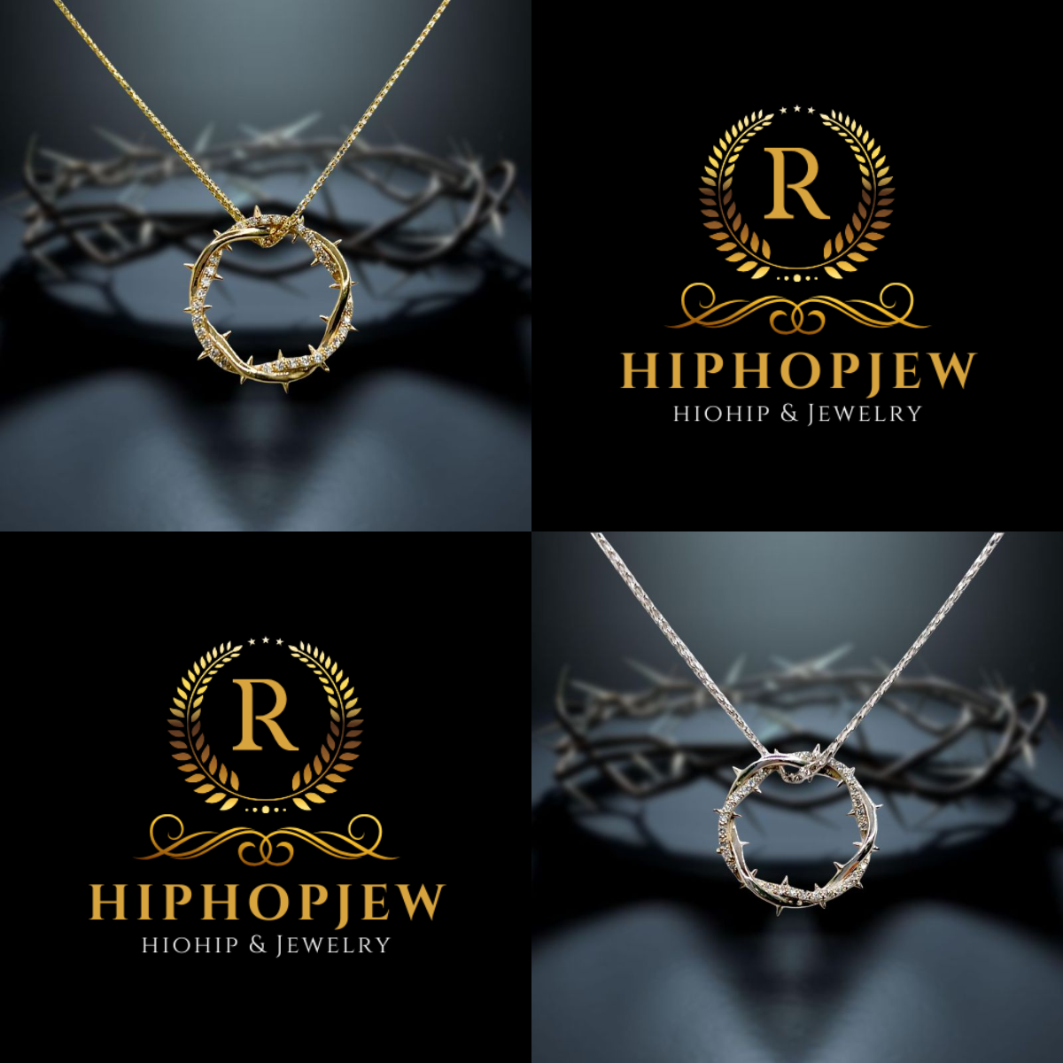 HIPHOPJEW Crown Of Thorns Pendant.