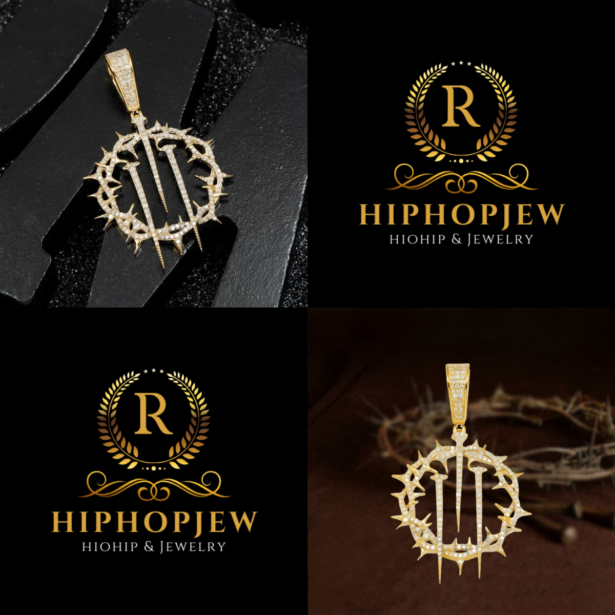 HIPHOPJEW Crown Of Thorns Pendant.