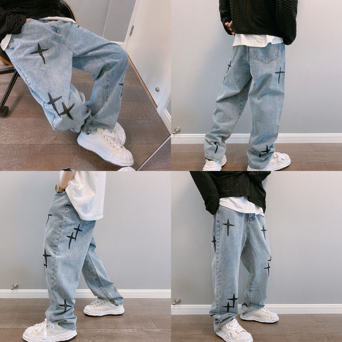 HIPHOPJEW Boyfriend Straight Jeans