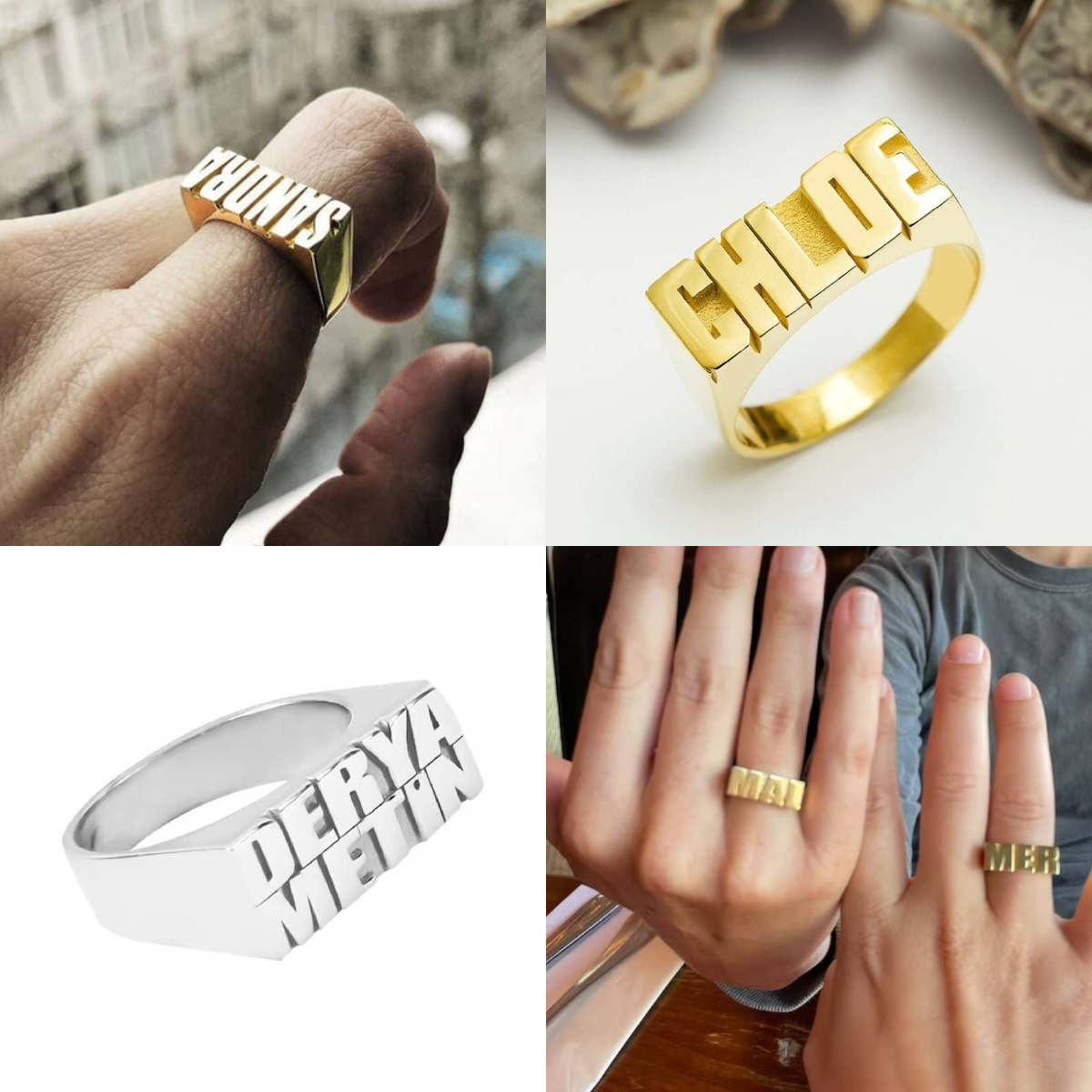 HIPHOPJEW Classic Custom Name Ring