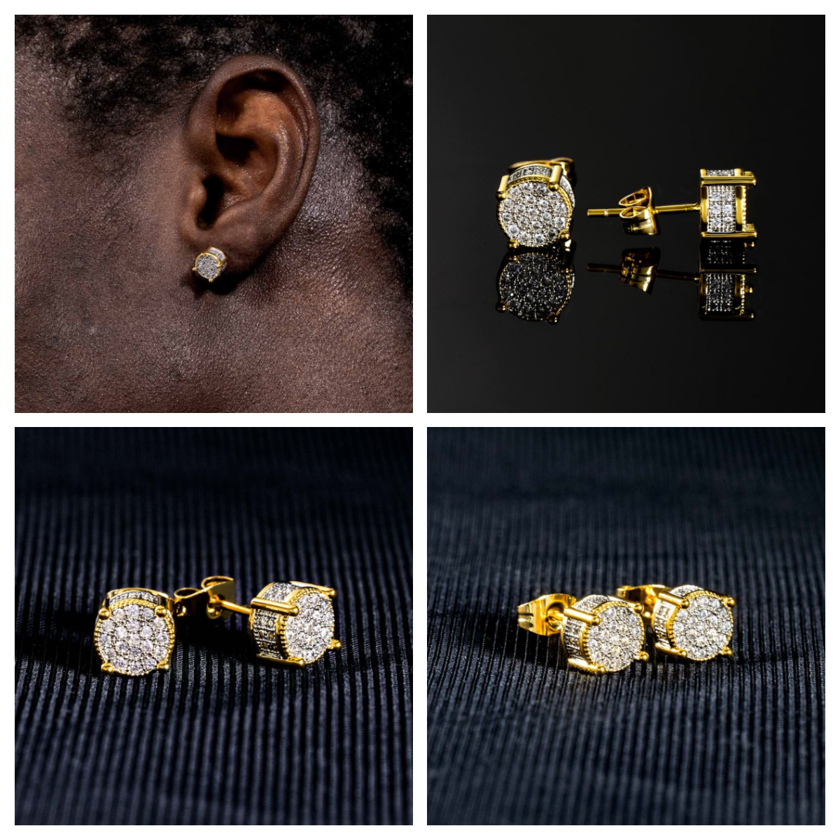 HIPHOPJEW Iced Hoop Earring