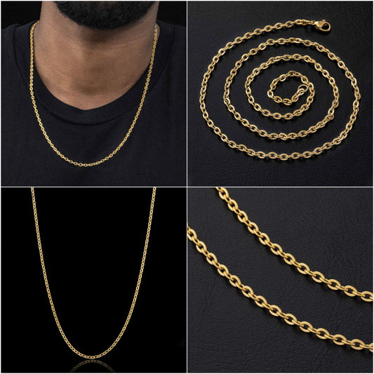 HIPHOPJEW 3mm Rolo Chain.